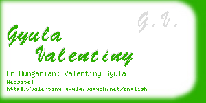 gyula valentiny business card